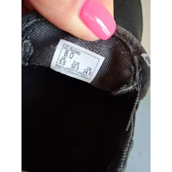 Men's Unisex EUC Vans Slip-On Sneakers Black sz.8 - Picture 9 of 11